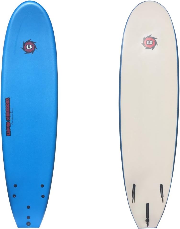 Shred Season Best Beginner Surfboard - 7โ Soft Top Foam Blue Surfboard - Ideal Board to Learn How to Surf!
