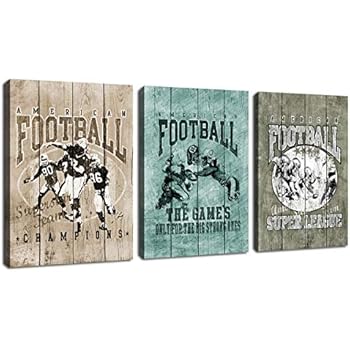 American Football Wall Art Modern Sports Canvas Picture Artwork Canvas Art Vintage Sports Champions Super League Contemporary Wall Art Prints for Home Decoration Office Wall Decor 12