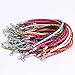 BIHRTC Pack of 50 Mixed Color DIY Leather Plaited Cords Ropes with Lobster Clasps Extended Chain for Charms Bracelets Jewelry Making