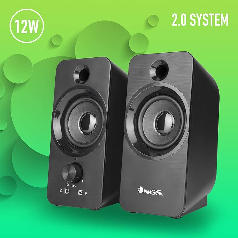 SB350, Altavoz para PC de 12W y Conexión USB, Color Negro