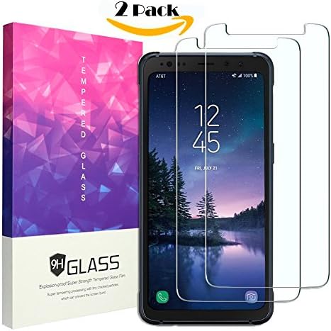 S8 Active class, KinPond Tempered Glass [Anti-Scratch] [Anti-Fingerprint] [Bubble Free] Scratch Resistant Easy Installation Ultra Slim Screen Protector for Samsung Galaxy S8 Active (5.8 inch) (2 Pack)