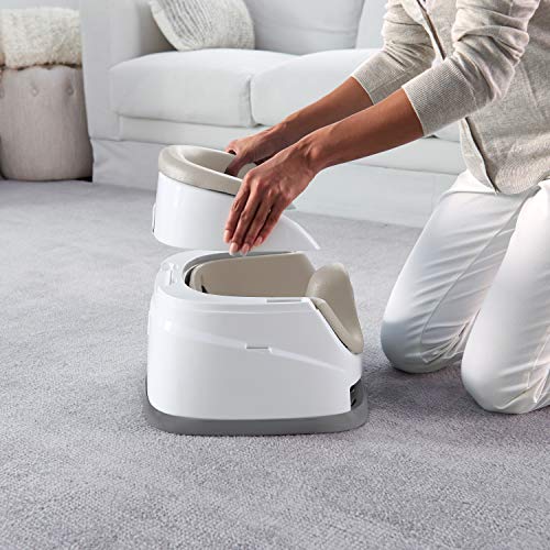 Ingenuity Baby Base 2in1 Booster Feeding & Floor Seat with SelfStoring Tray, Cashmere