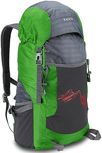Kalusi Large 40l Lightweight Water Resistant Packable Backpack ,Foldable &amp; Packable Hiking Daypack,1 Year Warranty (Green)