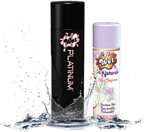 Wet Platinum Premium Lubricant - 8.9 fl. oz/ 265mL and Wet Naturals Silky Supreme Gel Lubricant - 3.1oz/88g by Wet Lubes