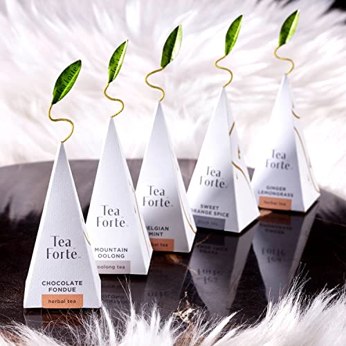 Tea Forte Presentation Box Winter Chalet Tea Sampler Gift Set, 20