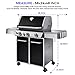 Tadge Goods BBQ Grill Cover w/Handles (58” Black) Waterproof, Heavy Duty | Large Universal Weber Charbroil Fit with Strap Fasteners | Gas, Charcoal, Electric