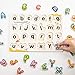 ROBOTIME Wooden Alphabet Peg Puzzle Board Easy-Hold Jigsaw Puzzle Toy ABC Best Birthday Gifts for Toddler Boy & Girl