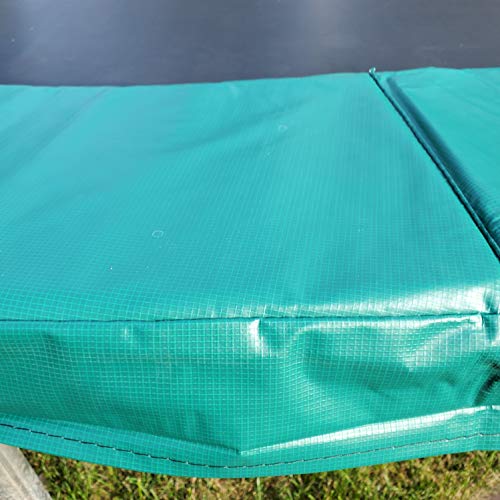 Exacme Trampoline Replacement Safety Spring Cover Round Frame Pad without Holes(Green, 15 Foot) - Thumbnail 4