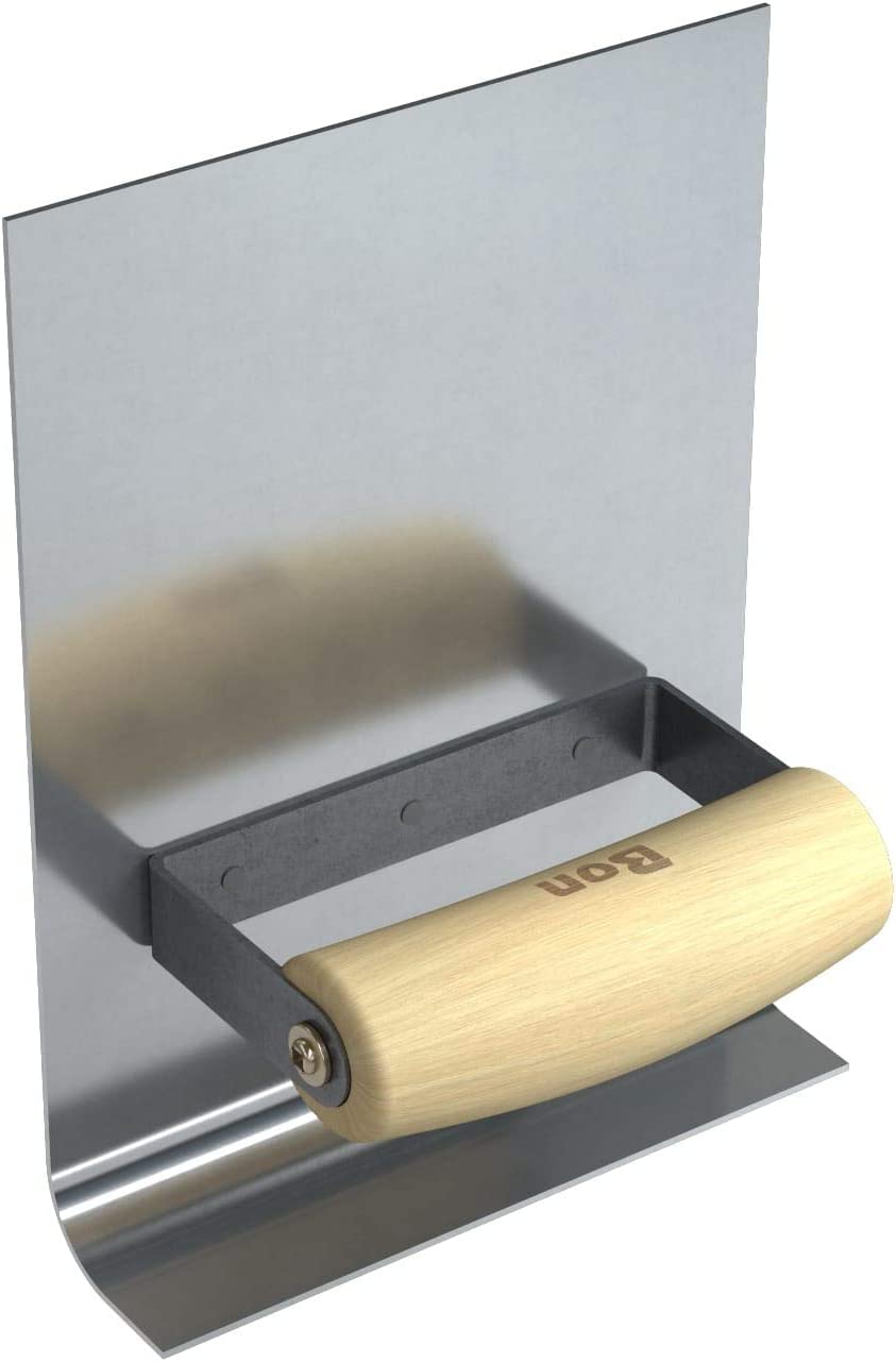 Photo 1 of Bon Tool 22-595 Cove Tool Inside Stainless Steel 6" X 1.5" - 3/4" Radius With Wood Wave Handle - 8" Lip