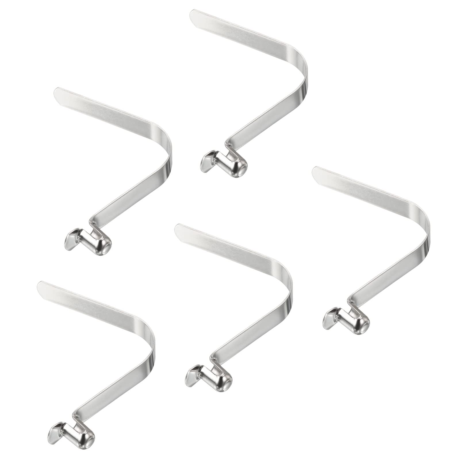 PATIKIL 8x5.5mm Kayak Paddle Snaps, 5 Pack Pole Push Button Spring Clips Steel Hollow Button Locking Tube Single Pin for Camping Awning Tent Pole