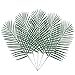 Warmter 10PCS Artificial Palm Tree Faux Plastics Leaves Green Plants Greenery for Flowers Arrangement Wedding Decoration Faux Palm Leaves