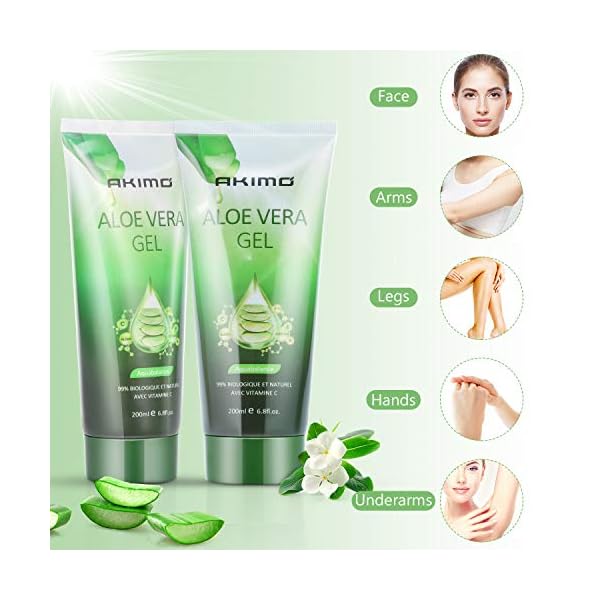 AKIMO-Aloe-Vera-Gel-Vitamin-C-E--99-Pure-Plant-Deeply-Hydrating--Repairing-After-Sun-Care-Dry-Skin-Hydration-Acne-Suitable-for-Face-Body-Hair-Cruelty-free-200ml68-fl-oz AKIMO Aloe Vera Gel & Vitamin C, E – 99% Pure Plant Deeply Hydrating & Repairing, After Sun Care, Dry Skin Hydration…
