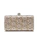 Womens Evening Clutch Bag Wedding Purse Bridal Prom Handbag Party Bag (8833-151 gold)
