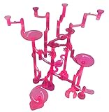 Pinked Out! Marble Run - 100 Pieces: 85 Translucent Marbulous Pieces + 15 Glass Marbles