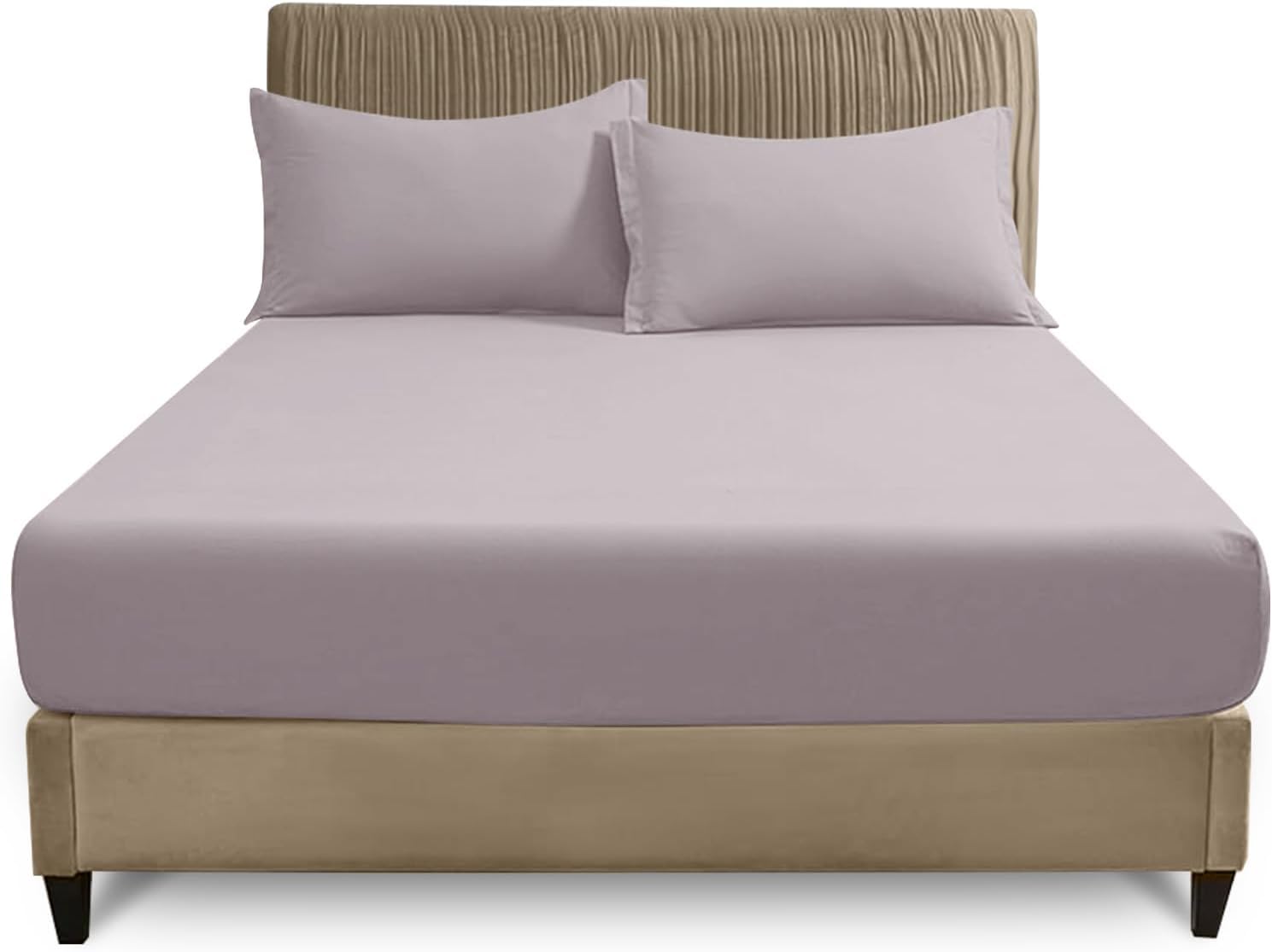 GC GAVENO CAVAILIA Easy Care Polycotton Fitted, Plain Dyed Bed Sheets, Polyester-Cotton, Grey, Single