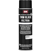 SEM 49153 Trim Black Ultra, Black Spray Paint with Gloss Finish| Designed for Plastic, Aluminum, Steel and Stainless Steel, 14.5 oz. Automotive Aerosol Paint Can