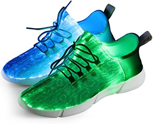 Shinmax Fiber Optic LED Shoes, Light Up Shoes for Women Men USB