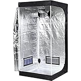 iPower 36"x36"x72" Hydroponic Water-Resistant Grow Tent with Removable Floor Tray for Indoor Seedling Plant Growing 3'x3'