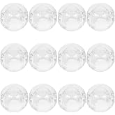 Unomor Clear Bead Chain Stops for Roller Shades Vertical Blinds Window Curtain Accessories Adjustable Beaded Chain Fixers 12 Pieces 0.31X0.31X0.27 Inches