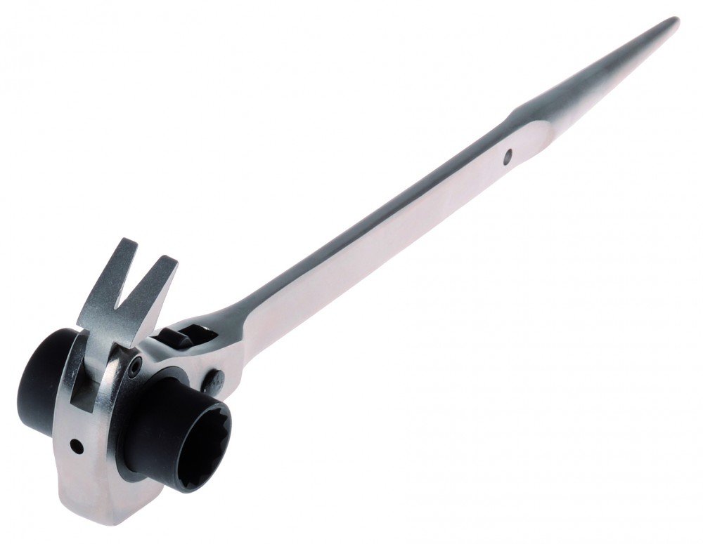 Projahn 2319221 Scaffold Spanner 19 x 22 mm with Hammer and Nail Puller Function