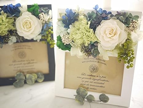 Amazon Bunny Flower ステラ プリザーブドフラワー フォトフレーム 写真立て プリザーブドフラワー オンライン通販