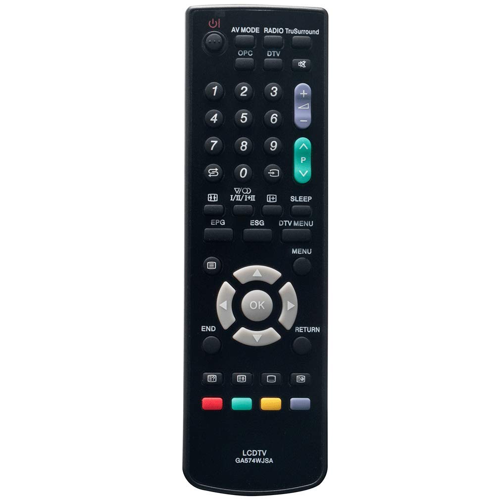 VINABTY GA574WJSA Remote Control Replacement for Sharp Aquos LCD TV LC-26AD5E-BK LC32AD5E LC-32DH65E LC-32WD1E LC32LE700E LC-26D44E LC-37WD1E LC-42WD1E LC-37D44E LC-32D44E LC-32D44E LC-20AD5ERUS