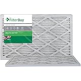 FilterBuy 14x20x1 MERV 8 Pleated AC Furnace Air Filter, (Pack of 2 Filters), 14x20x1 – Silver