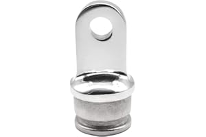 MARINE CITY Bimini Top Round Inside Eye End 316 Grade Stainless Steel – Easy Install, Corrosion-Resistant, Fits Standard 1" Tubes, for Marines, Boats, Yachts, Ships, Hardware Accessories (Pack of 1)