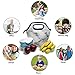 Naanle Marble Insulated Zipper Lunch Bag Cooler Tote Bag for Adult Teen Men Women, Black and White Marble Lunch Boxes Lunchboxes Meal Prep Handbag