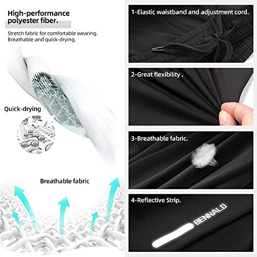 BENNALD Shorts heren sport sportbroek heren korte joggingbroek korte broek trainingsbroek mannen sneldrogende loopbroek… - Image 6