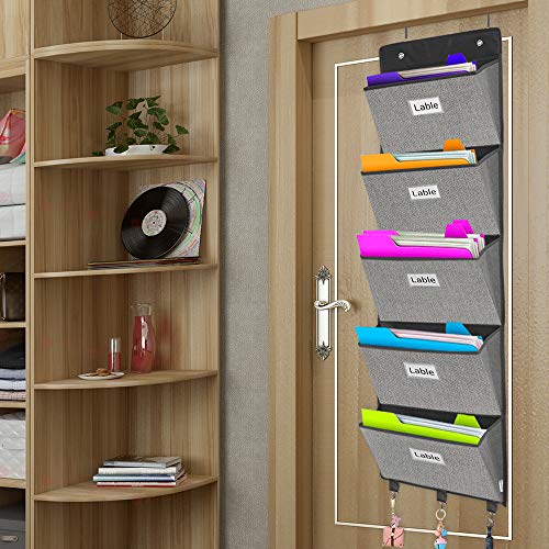 Over the Door File Organizer,Wall Mounted Hanging File Folder Holder
