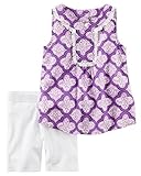 Carter's Baby Girls' Geo Print Tank-Bike Short Set