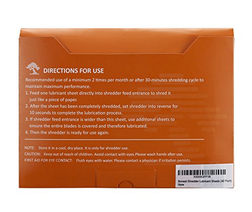 5 Bonsaii+Paper+Shredder+Lubricant+40+Pack
