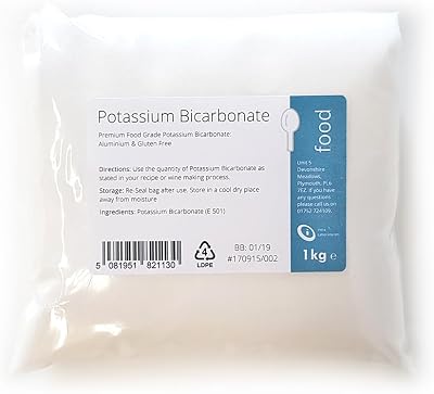 Intralabs Potassium Bicarbonate 1kg Food Grade E501 99.9% Pure Granules