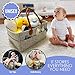 HOMIEBUDS Baby Diaper Caddy | Nursery Diaper Tote Bag | Baby Shower Gift Basket | Large Portable Car Travel Organizer | Boy Girl Diaper Storage Big for Changing Table | Newborn Registry Must Haves