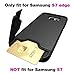 Phone Case for Samsung Galaxy S7 Edge with Tempered Glass Screen Protector Cover and Credit Card Holder Cell Accessories Stand Slim Hard Wallet Glaxay S7edge S 7 Plus 7s 7edge Cases Women Men Black
