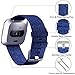 Welltin 2 Pack Bands Compatible with Fitbit Versa / Fitbit Versa 2 / Fitbit Versa Lite for Women Men, Breathable Woven Fabric Strap, Adjustable Replacement Wristband for Fitbit Versa Smart Watch