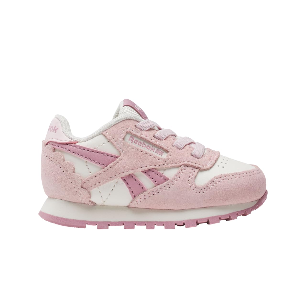 Reebok Classic Leather Girls & Boys Shoes for Kids, Toddler, Little Kid or Big Kid Sneakers, FTWR White/Frosted Berry/Chalk, 4.5 Toddler Image Reebok Classic Leather Girls & Boys Shoes for Kids, Toddler, Little Kid or Big Kid Sneakers, FTWR White/Frosted Berry/Chalk, 4.5 Toddler Image