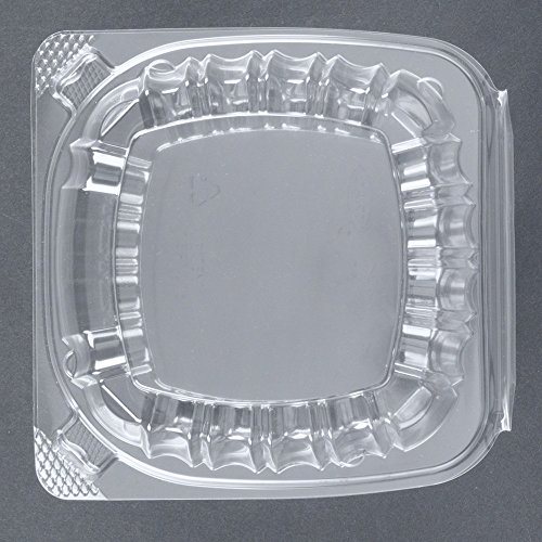 Dart Solo Small Clear Plastic Hinged Food Container for Sandwich Salad Party Favor Cake Piece, 100 Piece