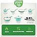 GreenLife Sof Grip Healthy Ceramic Nonstick, 14 Piece Cookware Pots and Pans Set, PFAS-Free, Dishwasher Safe, Turquoise