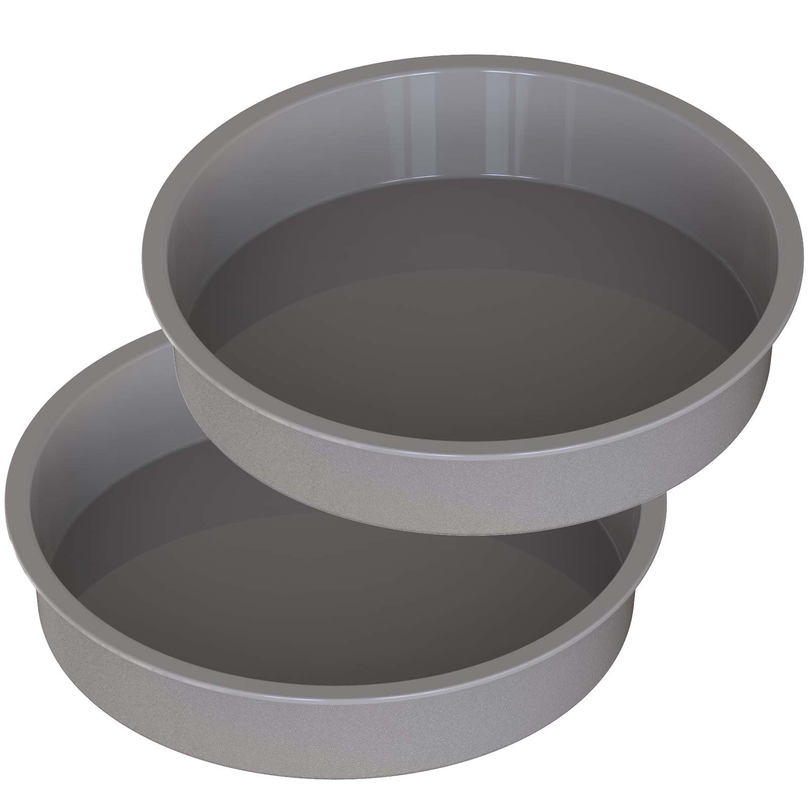 KEYFIVE Silicone 9 Inch Cake Tins for Baking, 2 Pack 25cm Round Cake Moulds for Baking, Nonstick Silicone Baking Tins for Cheesecake