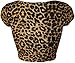 WearAll Women's Print Cap Sleeve Crop Top - Animal - US 8-10 (UK 12-14)