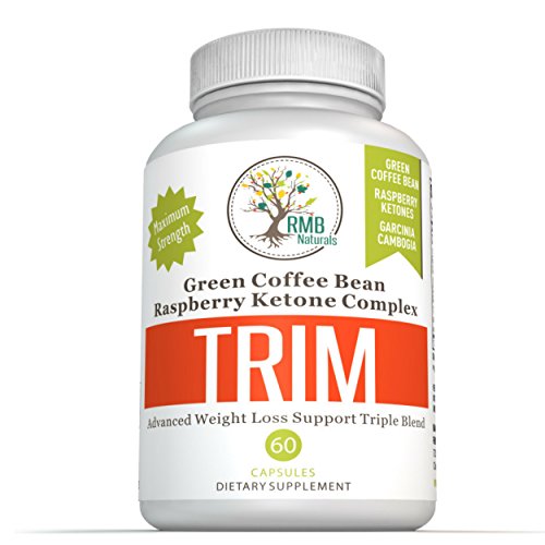 Garcinia Cambogia TRIM Complex - Raspberry Ketones + Green Coffee Bean, Fat Burning - Weight Loss Blend RMB Naturals - 60 Caps Garcinia Cambogia TRIM Complex - Raspberry Ketones + Green Coffee Bean, Fat Burning - Weight Loss Blend RMB Naturals - 60 Caps