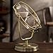 Modern Decorative 12-Inch Brass-Tone Metal Rotating Hourglass Sand Timer