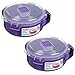 Sistema To Go Collection Microwave Breakfast Bowl (2 Pack) 28.7 Ounce/ 3.6 Cup, Blue or Lime or Pink or Purple