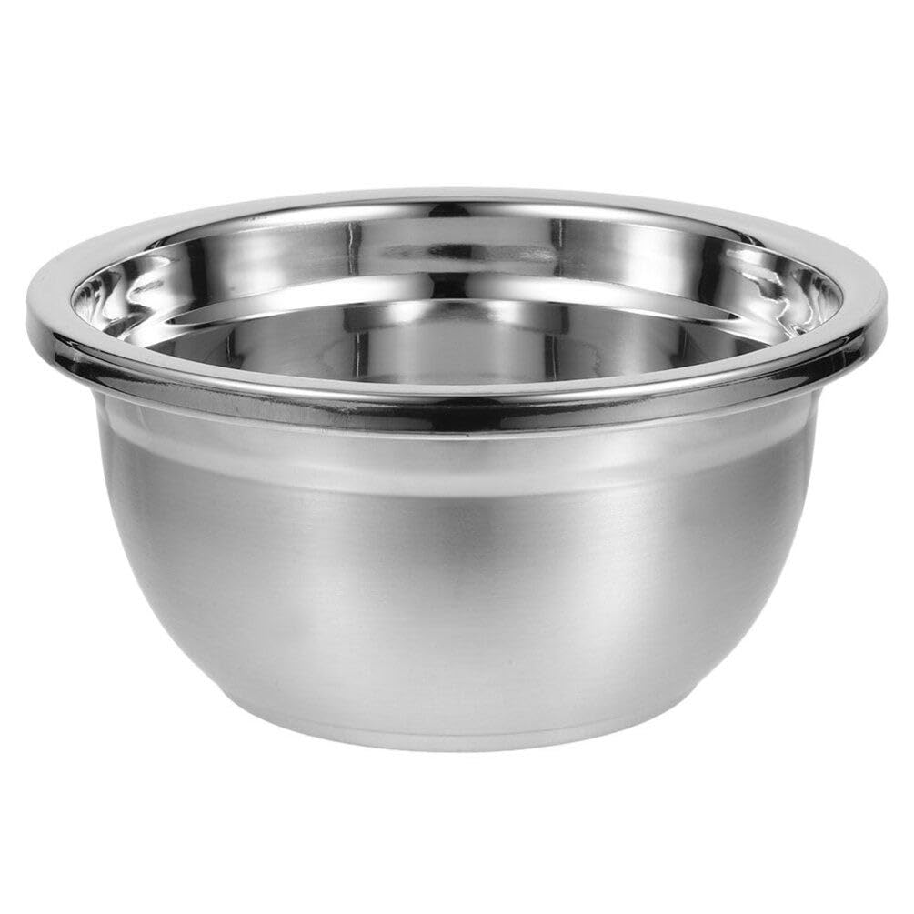 VANZACK Stainless Steel Washing Basin, 22cm Diameter Thickened Kitchen Storage Containerfor Meal Prep, Serving, Salads, Baking, Cooking, Marinating