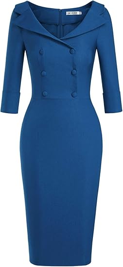 Women's Classic Vintage Sweetheart Neckline Cocktail Prom Tea Dress