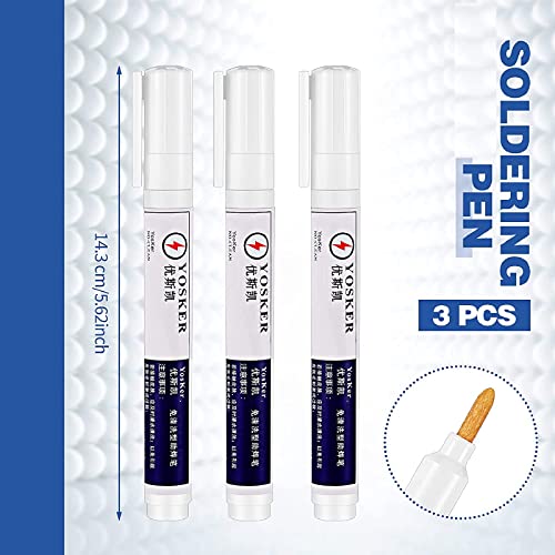 3 Pieces No Clean Soldering Pen Rosin Solder Pen for Electronics