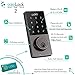Oaks Smart Lock, Electronic Front Door Deadbolt, Bluetooth, Code and Fob Entry, Keyless Access, Smart Phone App Unlock, Great for Airbnb & Vacation Rentals, Easy to Install (Black)