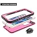 Cozycase Waterproof Case for iPhone 8 /iPhone 7, Shockproof Full-Body Rugged Case with Built-in Screen Protector for Apple iPhone 8/7 / SE2020 -(Pink)